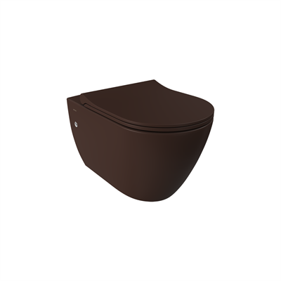 Bocchi 1295-025-0128 Venezia Rimless Asma Klozet ve Kapağı Mat Kahve