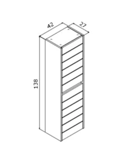 Orka Ricato 40 CM Banyo Boy Dolabı Morgana 