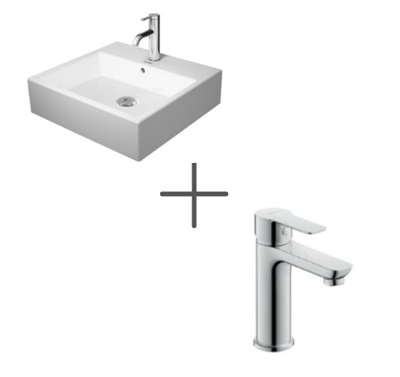 Duravit Vero Air 50 cm Lavabo Ve A.1 Lavabo bataryası, Medium
