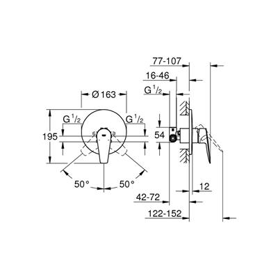Grohe 29078001 BauEdge Tek kumandalı set duş