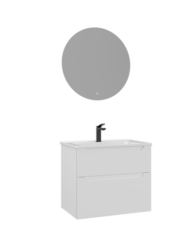 Orka Messina 65 cm Banyo Dolabı Takımı Led Aynalı Mat Beyaz
