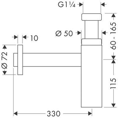 Flowstar S Sifon G11/4 Krom