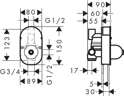 Focus Tek Kollu Ankastre Banyo Bataryası için iç set Krom