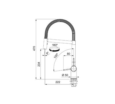 Franke Active Plus Semi Pro Matt Black Mutfak Bataryası