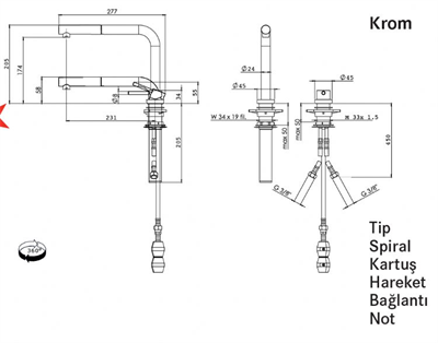 FRANKE ACTIVE WINDOW DOCCIA TEK KUMANDALI MUTFAK ARMATÜRÜ