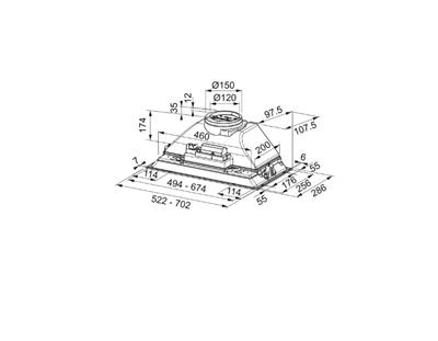 Franke Ankastre Box BI 525 GR/500 Gri