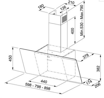 FRANKE Glass Linear Vertical FPJ 615 V WH/SS White Glass