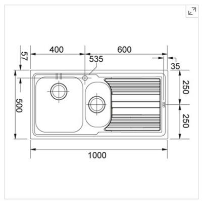 Franke Logica Line - LLX 651 Paslanmaz Sağ Çelik Evyeler  