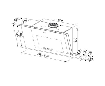 Franke Maris 2.0 Pro FMA 2.0 PRO 907 BK Black Glass Davlumbaz