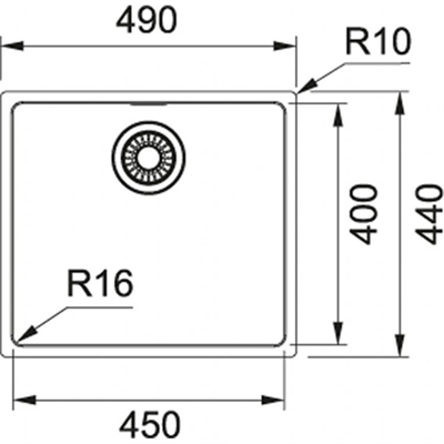 FRANKE Maris MRX 110-45 Tezgahaltı Evye 