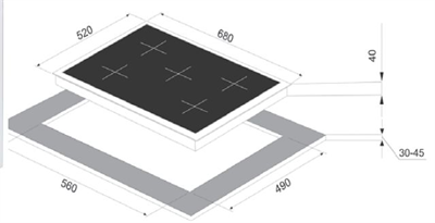 FRANKE NEW SQUARE WHITE GLASS OCAK FHNS 705 4G TC WH C