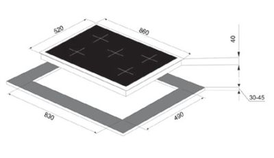 FRANKE NEW SQUARE WHITE GLASS OCAK FHNS 905 4G TC WH C