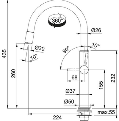FRANKE Pescara Up&Down Mutfak Armatürü
