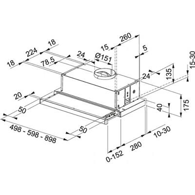 FRANKE Sürgülü Aspiratör - Ftc 6032 Gr Xs Paslanmaz Çelik Davlumbaz