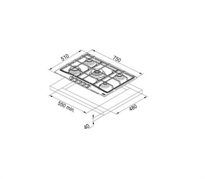 Franke Trendline FCH 755 4G TC MB C Matt Black Ocak