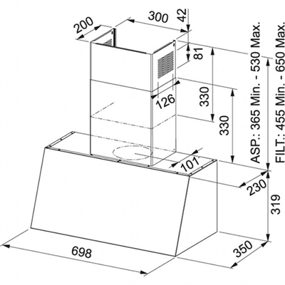 FRANKE Trendline Plus Oyster Davlumbaz Trendline 70 OYSTER