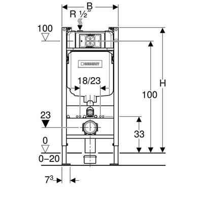 GEBERİT Alpha Gömme Rezervuar 8 cm Duofix