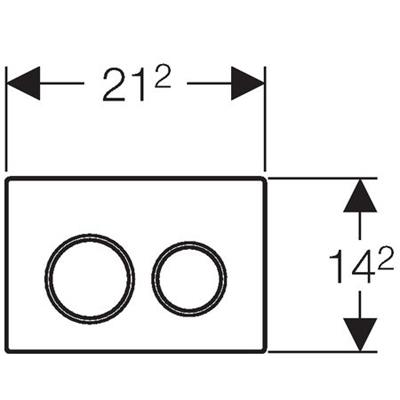 GEBERİT Kumanda Kapağı Omega20 (Beyaz/Parlak Krom)
