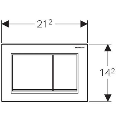 GEBERİT Kumanda Kapağı Omega30 (Beyaz/Mat/Mat Krom)