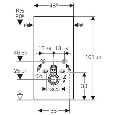 GEBERİT Monolith Puro Rezervuar - Yere Oturan Klozet İçin 101 cm (Beyaz)
