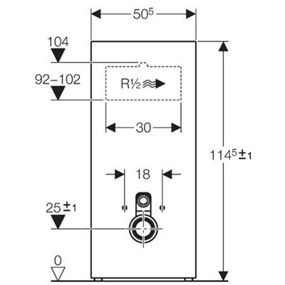 GEBERİT Monolith Rezervuar - Asma Klozet İçin 114 cm (Beyaz)