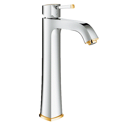 Grandera Tek Kumandalı Lavabo Bataryası Krom/Altın