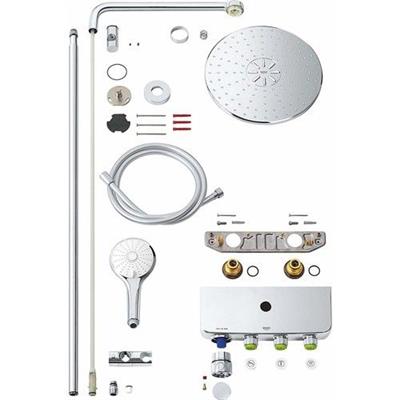 Grohe Euphoria SmartControl System 310 Duo Duvara Monte Termostatik Bataryalı Duş Sistemi