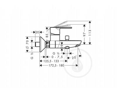 Hangrohe Talis E2 Tek Kollu Banyo Bataryası aplike eco DN15
