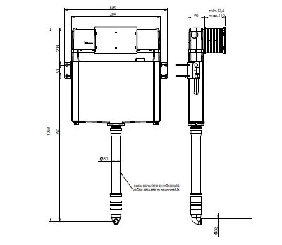 Bocchi 8030-1002 HELATAŞI İÇİN  3/6 LT