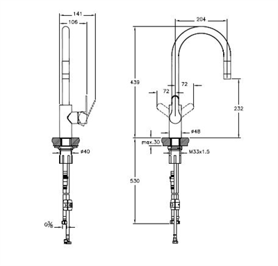 Inox pull-down