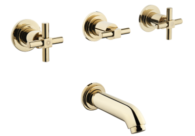 Juno Ankastre banyo bataryası (sıva üstü grubu) altın