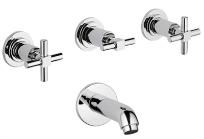 Juno Ankastre banyo bataryası (sıva üstü grubu) krom