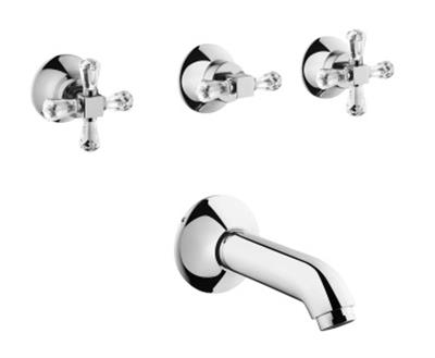 Juno Crystals from Swarovski Ankastre banyo bataryası (sıva üstü grubu) krom