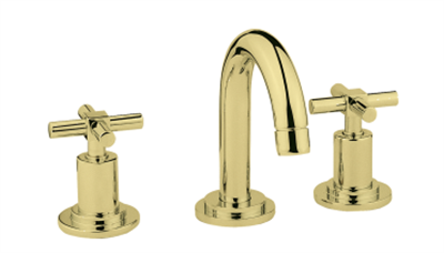 Juno Lavabo bataryası (3 delikli lavabolar için) altın