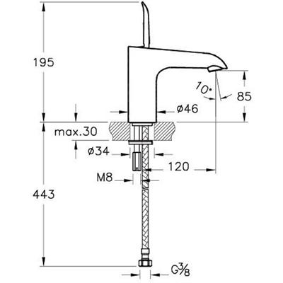Lavabo bataryası krom