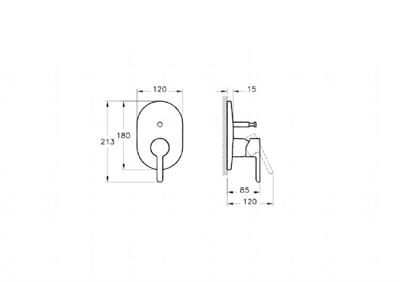Matrix Ankastre banyo bataryası (sıva üstü grubu) krom