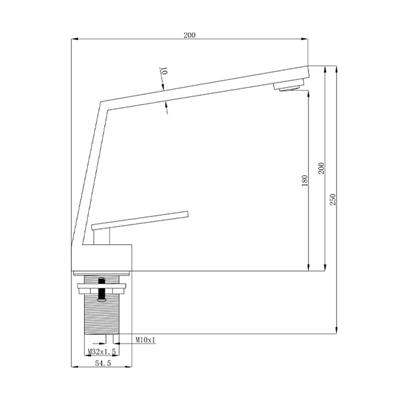 NEWARC HOLE LAVABO BATARYASI SİYAH