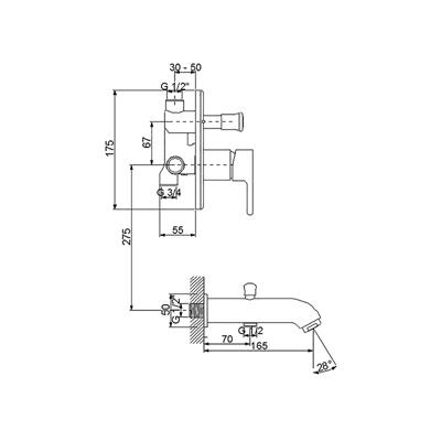 NEWARC PREMİUM ANKASTRE BANYO BATARYASI SET