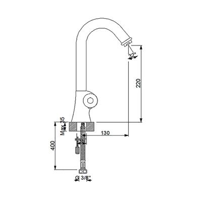 NEWARC TEKNO TERMOSTATİK EVYE BATARYASI
