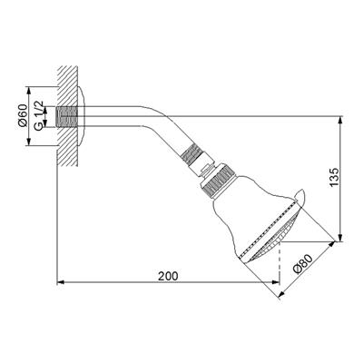 NEWARC UFO DUVARDAN AYARLI DUŞ BAŞLIĞI