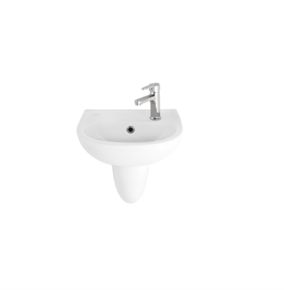 Creavit TP135 Oval Yarım Ayak Lavabo 29X35 cm Beyaz 