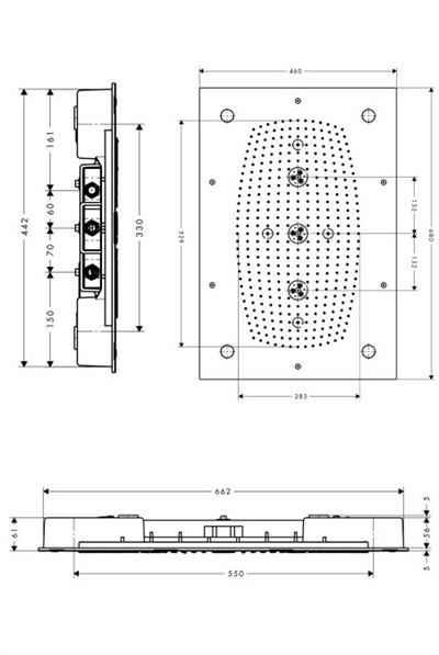 Raindance Rainmaker 680X460 mm Işıklı Krom