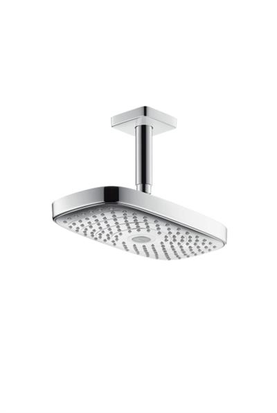 Raindance Select E 300 2jet Dikdörtgen Tepe Duşu Tavandan Beyaz/Krom