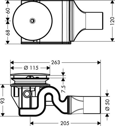 Raindrain 90 XXL Duş Trompleni İçin Komple Set