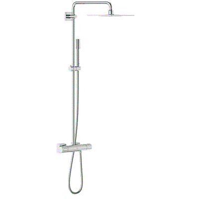 Rainshower® F-series System 10 Duvara Monte Termostatik Duş Bataryalı Duş Sistemi Krom