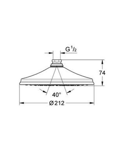 Rainshower Rustic 210 Tepe Duşu 1 Akışlı