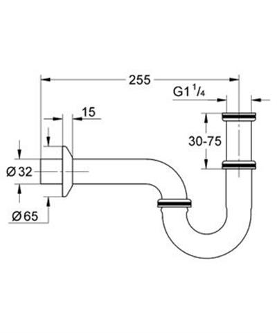 Grohe 28947000 Sifon 1 1/4 Krom