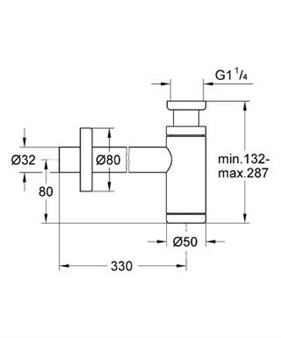 Grohe 28912000 Sifon 1 1/4 Krom