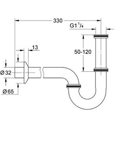 Grohe 28961000 Sifon Krom