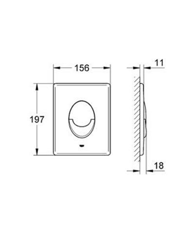 Grohe 38505P00 Skate Air Kumanda Paneli Mat Krom
